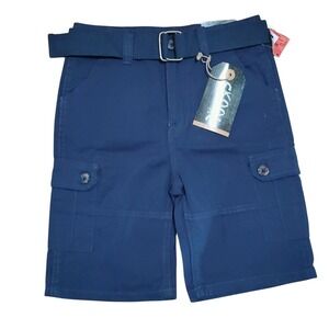 Skool Threads Boys‎ Navy School Uniform Cargo Shorts Size 10 Slim Straight